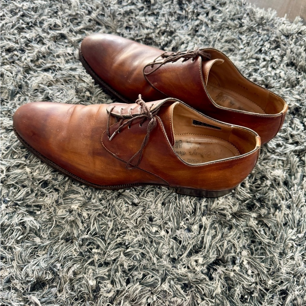Harris Handmade Italian Leather Oxfords – Brown Patina size 9 1/2